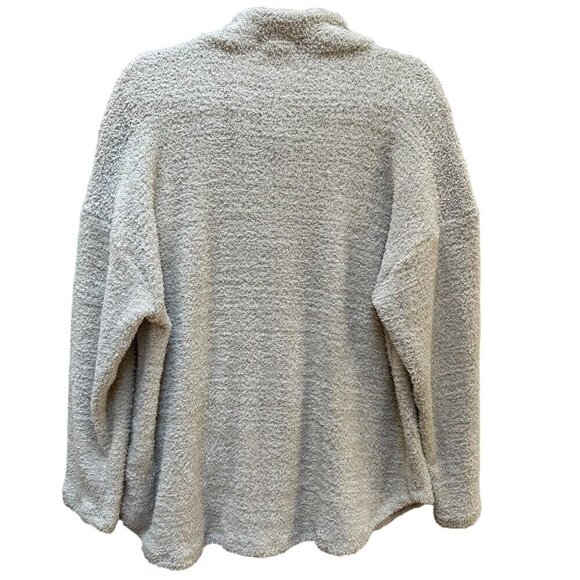 Sunland 17 Oversized Cozy‎ Button-Up Fleece Cardigan Cream Women's Size Medium - Picture 2 of 6